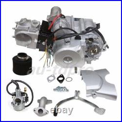 125cc ATV Semi Auto Engine Motor Kit with Exhaust Replace 110cc Go Kart Quad ATC70