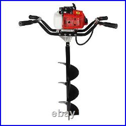 2-Man 2-Stroke Gas Power Post Hole Digger Engine with 8 inch Auger Bit 3 HP