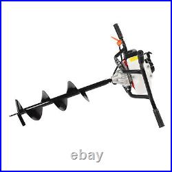 2-Man 2-Stroke Gas Power Post Hole Digger Engine with 8 inch Auger Bit 3 HP