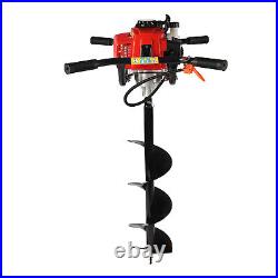 2-Man 2-Stroke Gas Power Post Hole Digger Engine with 8 inch Auger Bit 3 HP