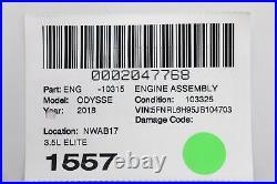 2018 2023 Honda Odyssey 3.5l Engine Gasoline Motor Assembly 103k Mileage Oem