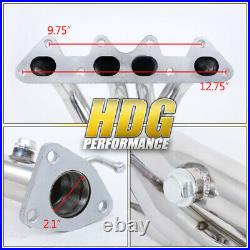 4-2-1 S/S Racing Header Exhaust Manifold For 98 99 00 01 02 Honda Accord 4Cyl