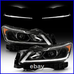 Black Halogen Type with LED DRL Projector Headlights for 2016-2017 Honda Accord