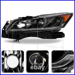 Black Halogen Type with LED DRL Projector Headlights for 2016-2017 Honda Accord