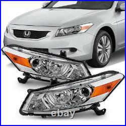 Chrome Replacement Projector Headlight Signal Lamp For 08-12 Honda Accord Coupe