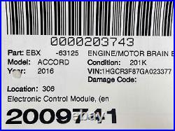 Engine Control Module w Ignition&Key 378205G0A02 Fits 16 17 HONDA ACCORD 3.5 Sdn