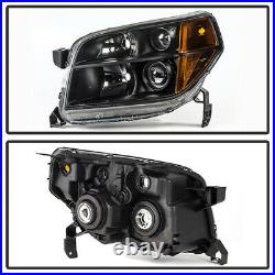 FACTORY STYLE For 06-08 Honda Pilot Black Housing Headlights Lamps Replacement