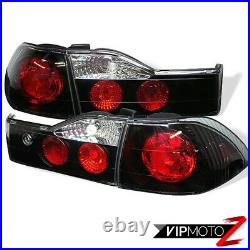 For 01-02 Accord DX/LX/EX 4DR CG5 CG6 JDM Black Tail Lights Brake Lamp V6 EURO R
