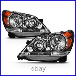 For 08-10 Honda Odyssey Black Crystal Clear Replacement HeadLight Front Signal