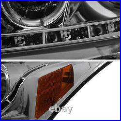 For 08-12 Honda Accord 4D Sedan JDM Smoke Headlight Headlamp HALO LED DRL Strip