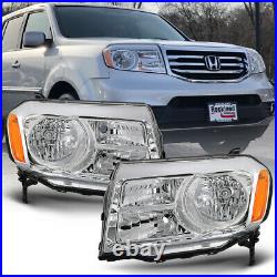 For 12-15 Honda Pilot Headlight LH+RH Side Replacement Front Driving Signal Lamp