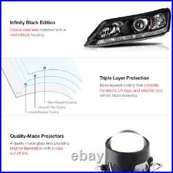 For 13-15 Honda Accord Sedan Headlight Replacement Lamp Driver+Passenger Side
