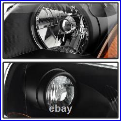 For 2003-2005 Hond Pilot SUV JDM STYLE Black Front Headlights Assembly PAIR