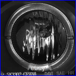 For 90-91 Honda Civic/CRX Black Halo Ring Projector Headlight Side Driving Lamp