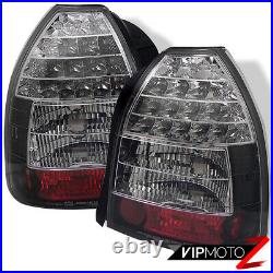 For 96-00 Honda Civic 3D Hatchback Black Left+Right LED Tail Light Lamp Assembly