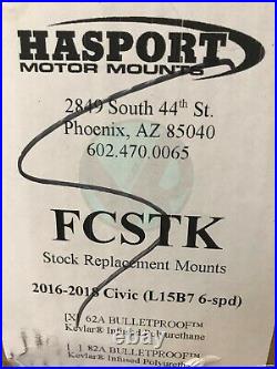 Hasport 2017+ Honda Civic Si Replacement Engine Mount Kit FCSTK 62A Street
