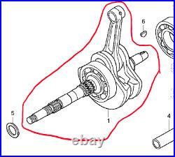 Honda Trx 250 Recon, 250ex, 250x Engine Crankshaft Assembly, Crank 2002-2024