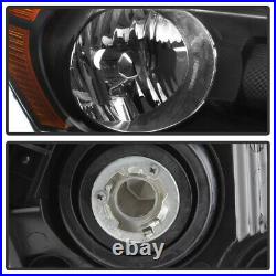 JET BLACK Housing Headlight LH+RH Driving Lamp For 08-12 Honda Accord 4DR Sedan