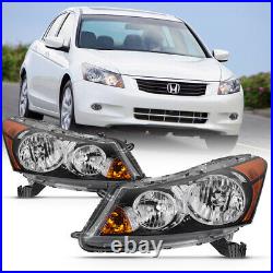 Pair For 08-12 Honda Accord Sedan Factory Style Replacement Headlight Assembly