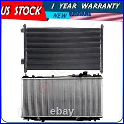 Radiator and AC Condenser Kit For 01 02 03 04 05 Acura EL Honda Civic