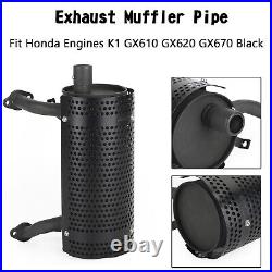 Right Side Exhaust Muffler Pipe Fit Honda Engines K1 GX610 GX620 GX670 Black CP