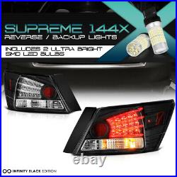 SMD Backup Bulb Black LED Strip Tail Lamp Brake For Honda Accord 08-12 CP2/CP3