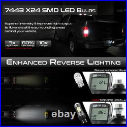 SMD LED Bulb Reverse/BackUp For Honda Civic 96-98 4DR JDM SMOKE RED Tail Light