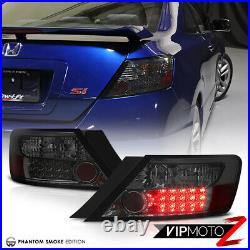 SMOKED For 06-11 Honda Civic 2 Door Coupe LED Tinted Taillights Brake Lamps PAIR
