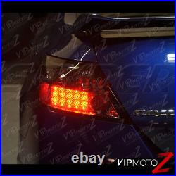SMOKED For 06-11 Honda Civic 2 Door Coupe LED Tinted Taillights Brake Lamps PAIR