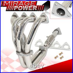 Stainless Steel Exhaust Headers For 93-96 Prelude Vtec 2.2L 4 Cyl H11 H22A1 Bb1
