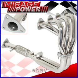 Stainless Steel Exhaust Headers For 93-96 Prelude Vtec 2.2L 4 Cyl H11 H22A1 Bb1